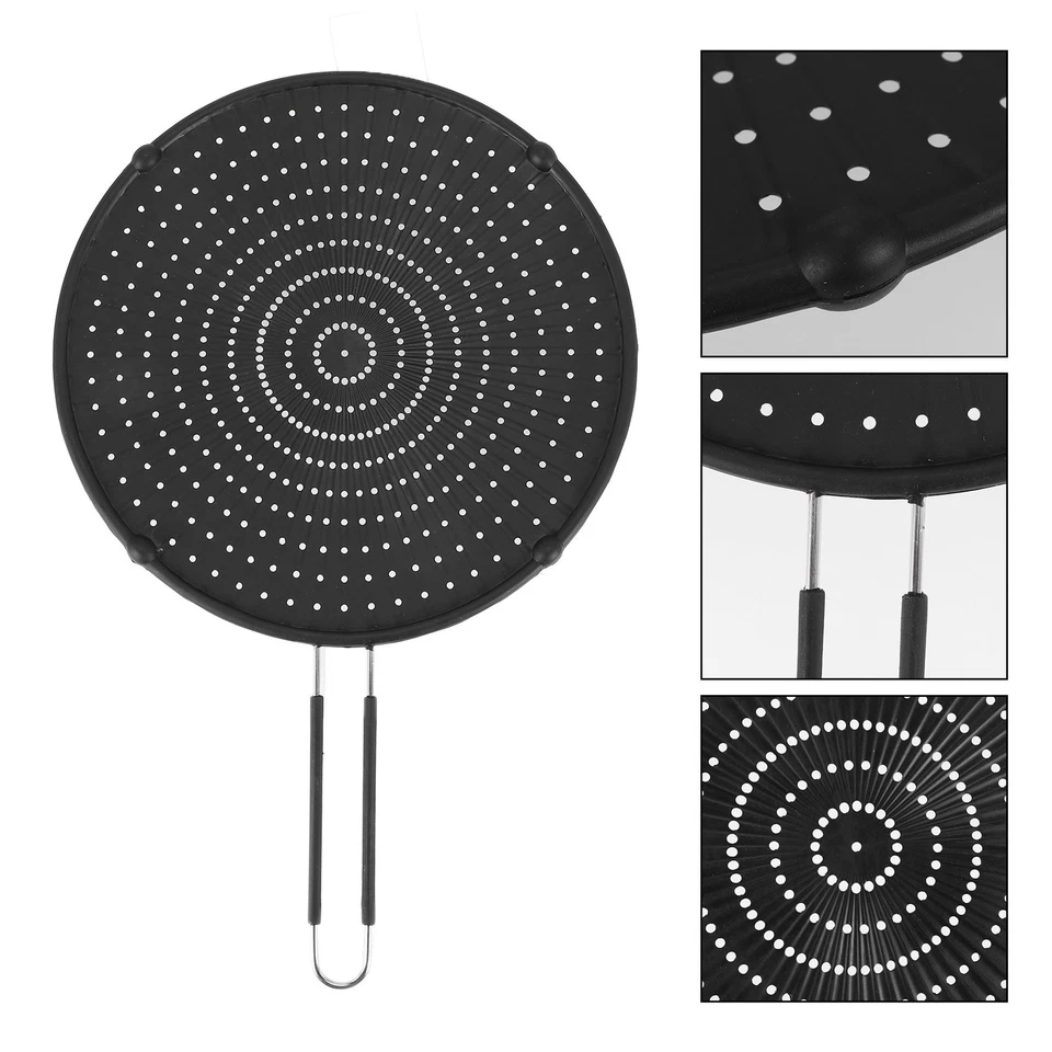 32cm Silicone Splatter Screen Guard Nonstick Oil Grease Pan Lid for Frying7879 - Image 2 of 4