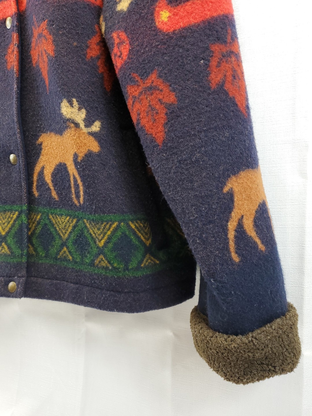 VTG Pendleton Wool Moose Canoe Leaf Northwoods Ca… - image 3