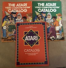 The Atari Video Computer System Catalog lot of 3 1980/81 Vintage Green Orange
