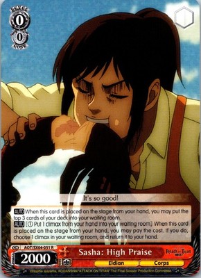 Sasha: High Praise Rare Attack On Titan: Final Season AOT/SX04-051 R NM