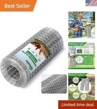 Rust-Resistant Garden Fence Mesh - 304 Stainless Steel 1/2in 8ft x 12ft Roll