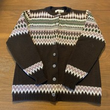 VTG 60 /70s Jersild Sweater Cardigan M Fit Nordic Fair Isle USA Retro Ski Wool