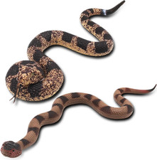 Realistic Rubber Rattlesnake Fake Snake - Life Size Toy for Garden