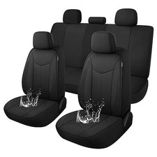 Waterproof Car Seat Cover Full Seats, Neoprene Seat Covers for Full Set Black