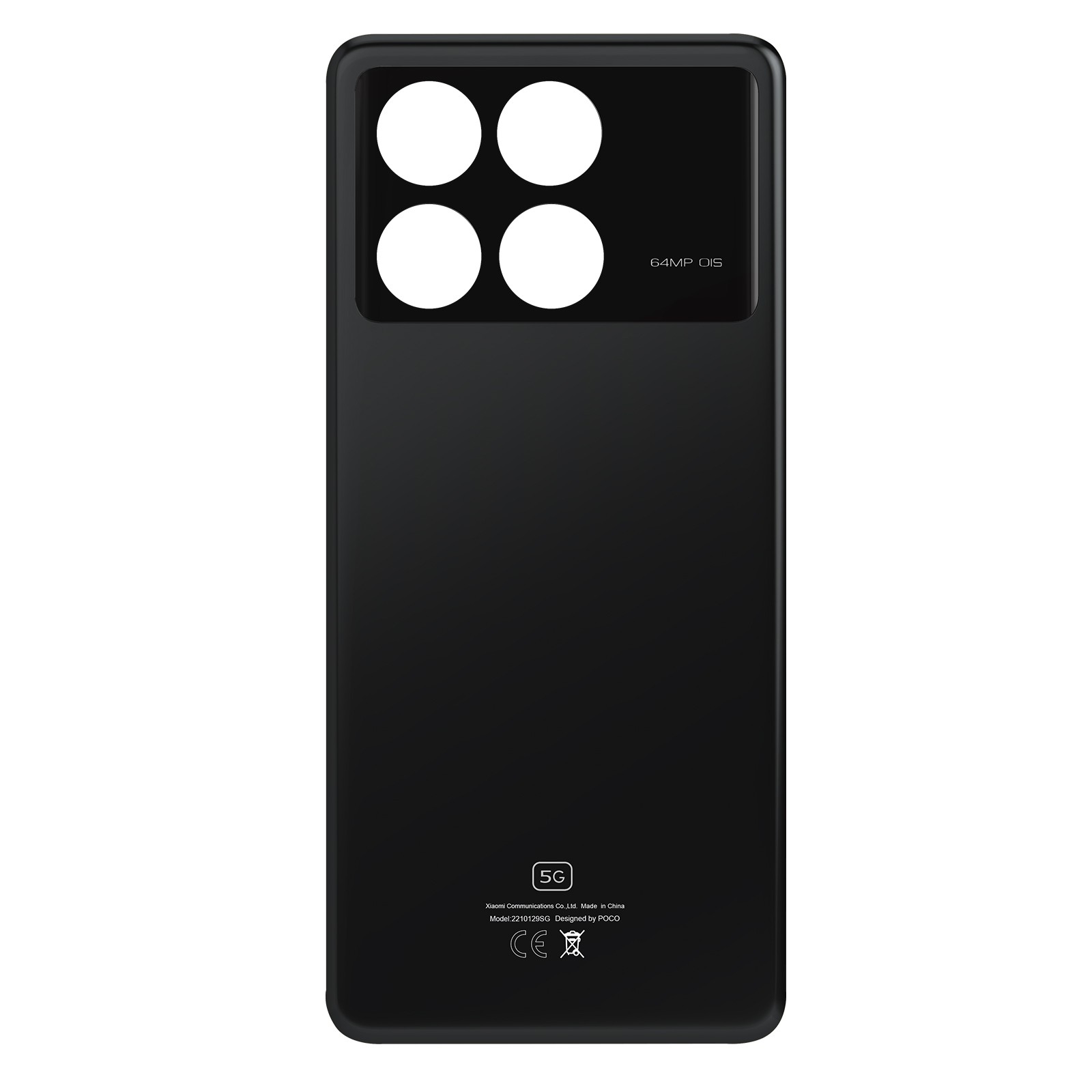 Cache batterie Xiaomi Poco X6 Pro Clappio Noir anti rayures avec adhésif