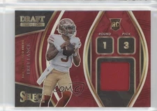 2021 Panini Select Draft Selections Memorabilia Red Prizm Trey Lance Rookie RC