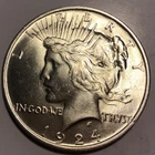 1924 Peace Silver Dollar. BU. Superb! D120