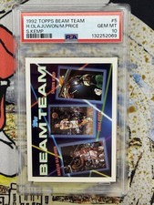 1992 TOPPS BEAM TEAM #5 HAKEEM OLAJUWON-SHAWN KEMP PSA 10