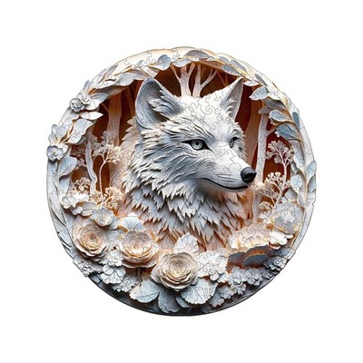 KAAYEE Wooden Puzzles for Adults, 3D Vision Effect Wolf Wooden ... FAST USA SHIP