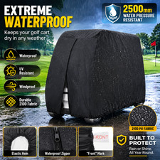 Golf Cart Cover Tarp 4 Passengers Waterproof Heavy Duty for EZGO Club Car Yamaha