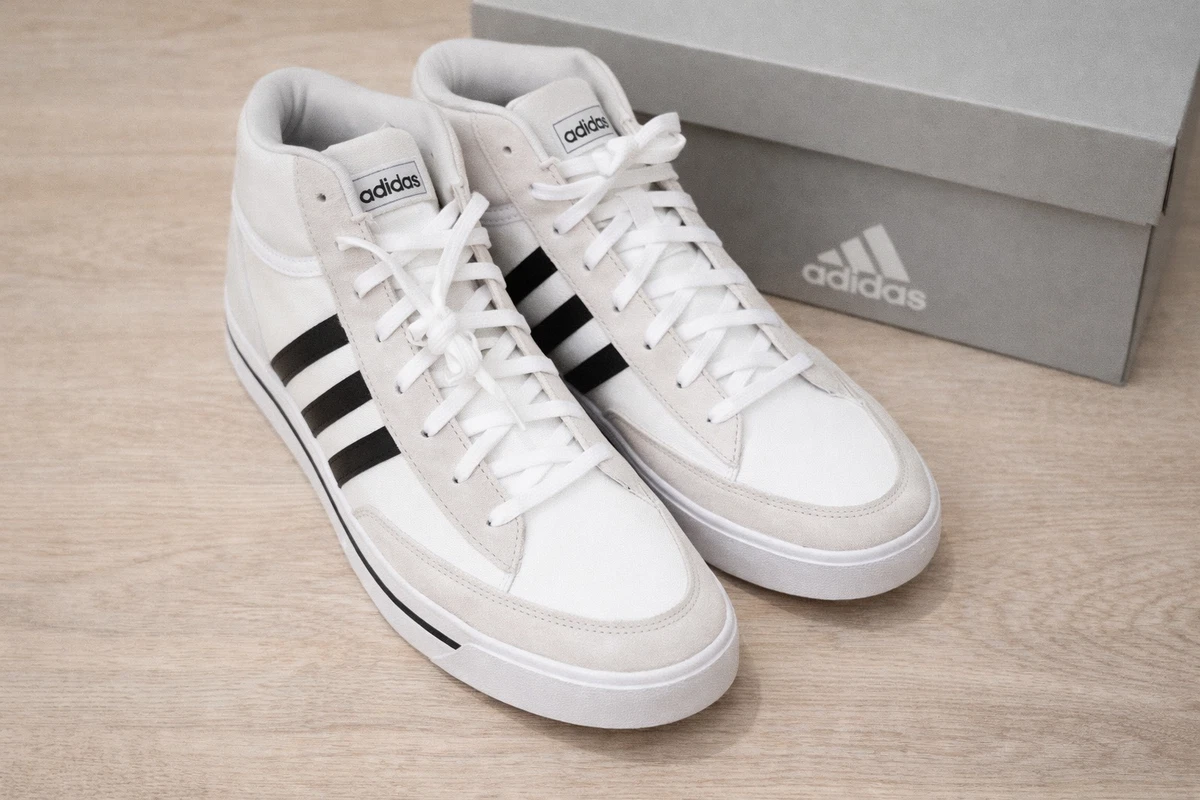 adidas Retrovulc Mid Men\'s Skateboarding Casual Shoes White Black Buy adidas Mens Retrovulc Mid Skate Shoe Online Jamaica | Ubuy main image 3