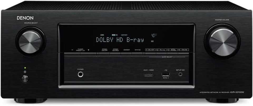 Denon AVR-X2100W | 7.2 AV-Receiver | Wi-Fi | Bluetooth | Schwarz | SEHR GUT - Bild 2 von 3