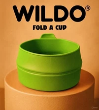 Wildo FOLDACUP Collapsible Foldable Backpacking Light Cup Mug - GREEN LIME 200ml