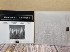 Stampin UP EVERGREEN FOREST 3D Embossing Folder CHRISTMAS WINTER TREES