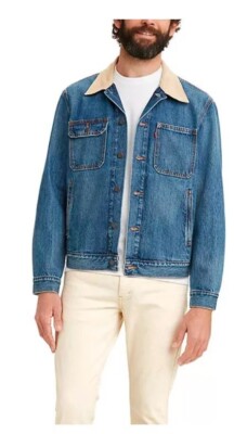 Men's Levi's  Denim Jean Trucker Jacket Blue Large NWT