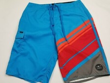 O  NEILL Board Shorts Men s Size 32 Swim Trunks Unstretch Blue  Orange  1741