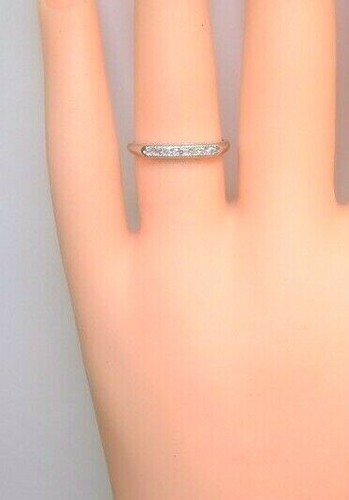 Art Deco Antique Diamond Wedding Band Eternity Platinum Ring Size 5.25 UK-K - Picture 2 of 12
