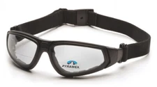 Pyramex XSG Bifocal Reading Safety Goggle Black Frame Clear Anti-Fog Lens