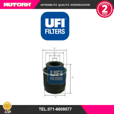 2357300 oil filter (UFI FILTER BRAND).