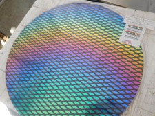 Dichroic Glass:CBS 96COE Marquis 2 RAINBOW Crinklized on thin Black -3"Sq