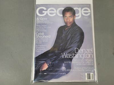 George Magazine 2000 George Magazine Dec/Jan 2000 Denzel Washington Cover | eBay