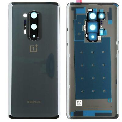 Oneplus 8 Pro Gehäuse Back Cover Deckel Rückseite Kamera Linse Glas schwarz