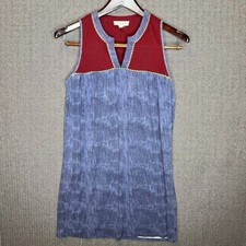 THML Dress Women's Small Blue Red Pullover Sleeveless Straight Breathable Summer