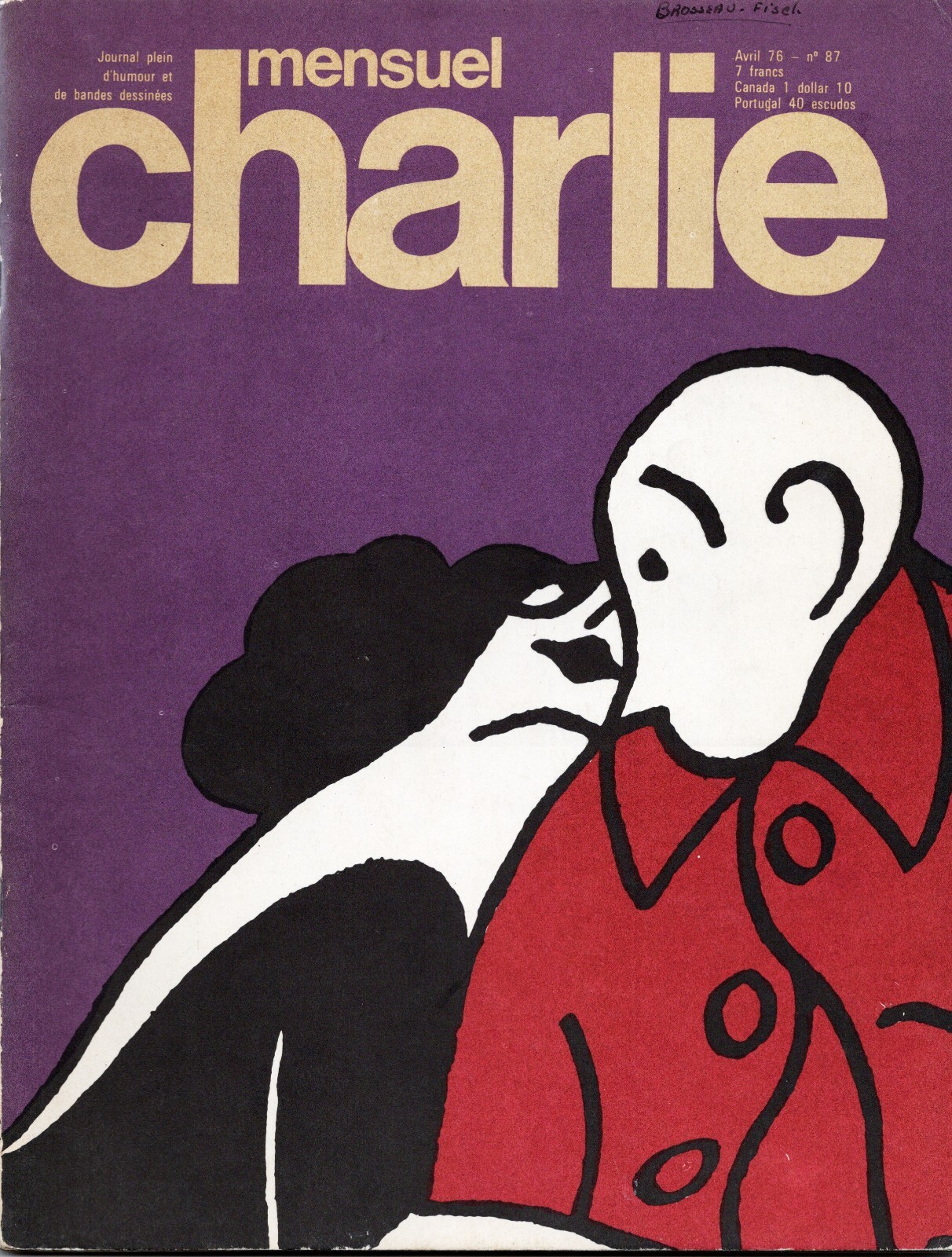 Charlie Mensuel No.87 - Vintage 1976 French Adult Comics Magazine  