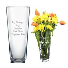 Personalised Engraved Glass Vase Trophy - Award, Corporate Gifts, Any logo 