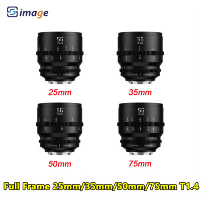 SGimage T1.4 Full Frame Large Aperture Cine Prime Lens for Sony E L-Mount Camera
