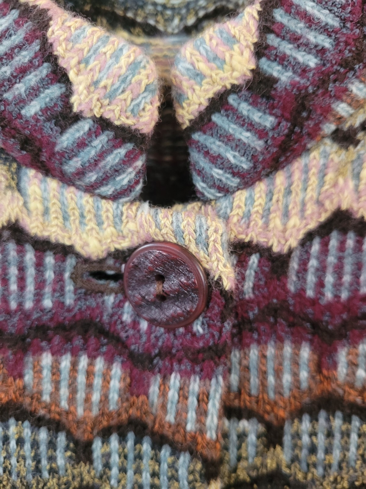 Pre-Owned EXCLUSIVELY MISOOK L Patterned Wool Ble… - image 4