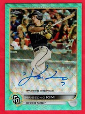 Ha-Seong Kim 2022 Topps Chrome Veteran Autograph Aqua Wave Refractors #CVAHK