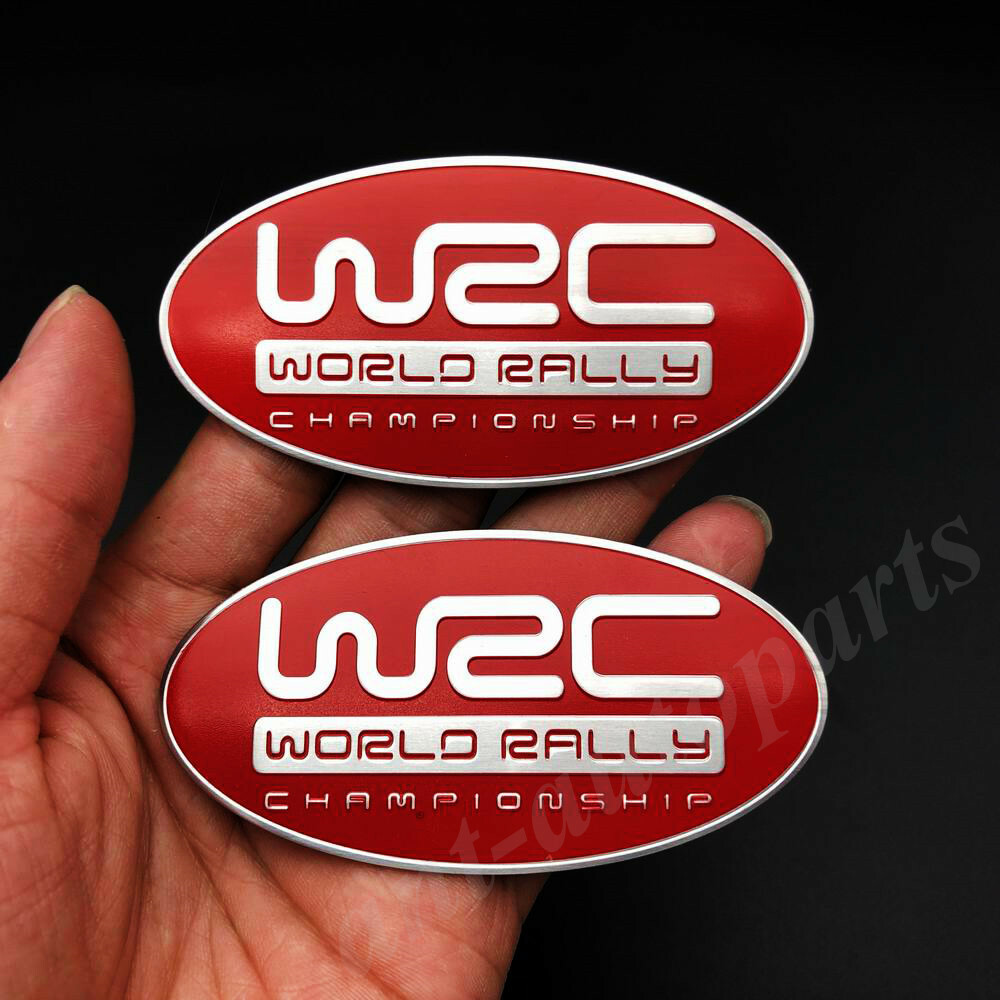 2x Metal WRC World Rally Championship Car Trunk Emblem Badge Decal ...