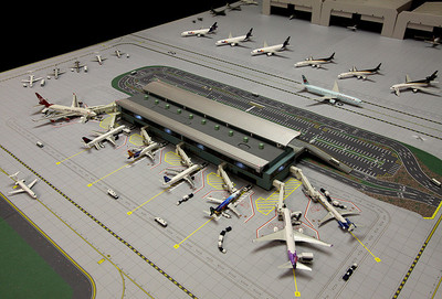 Gemini Jets Airport Air-side Land-side Terminal Complex 1:400