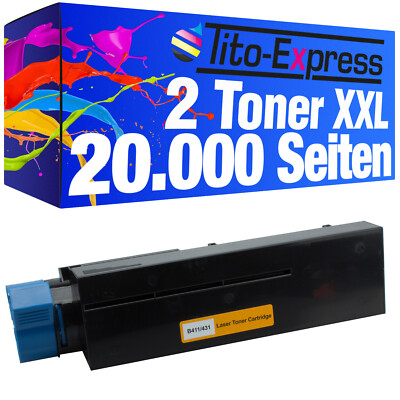 2 Toner XXL PlatinumSerie für OKI B431 B431DN plus B341DN B431D B 431 DN plus B 