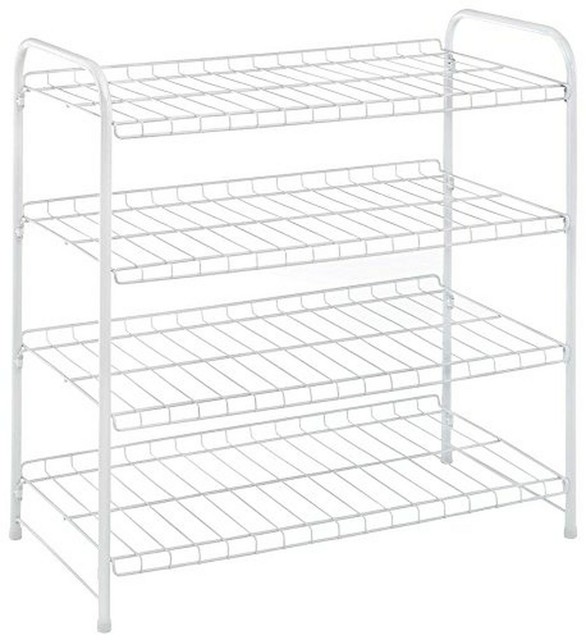 Whitmor 4 Tier White Wire Closet Shelves for sale online eBay