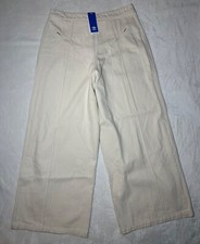 Women's Adidas Montreal Natural Denim Wide Leg Jeans 35" New W Tags 110