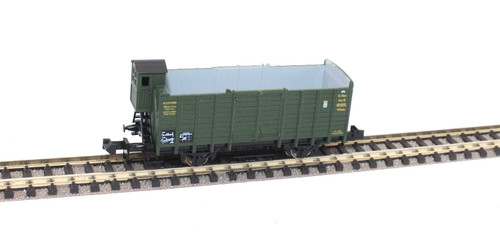 Minitrix N 13202, Gedeckter Güterwagen, Gattung Gm, Grün, NO BOX, #BE1395 | Condition: Gebraucht