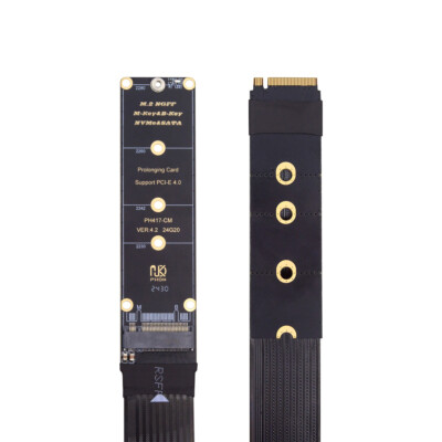 Cablecy NGFF M-Key NVME Male to Female Extension PCI Express Cable PCI-E4.0