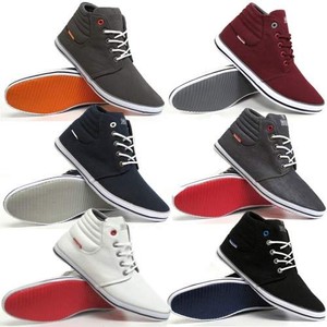 mens designer canvas trainers
