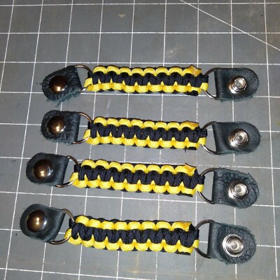 Paracord Vest Extenders – Black & Orange – Lightweight & Strong – Handmade By Stitch-1319605