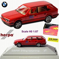 Bmw 518G Erdgas Fahrzeug 5Er Touring Borbet Felgen 1990-97 E34/5 Red 1:87 Herpa