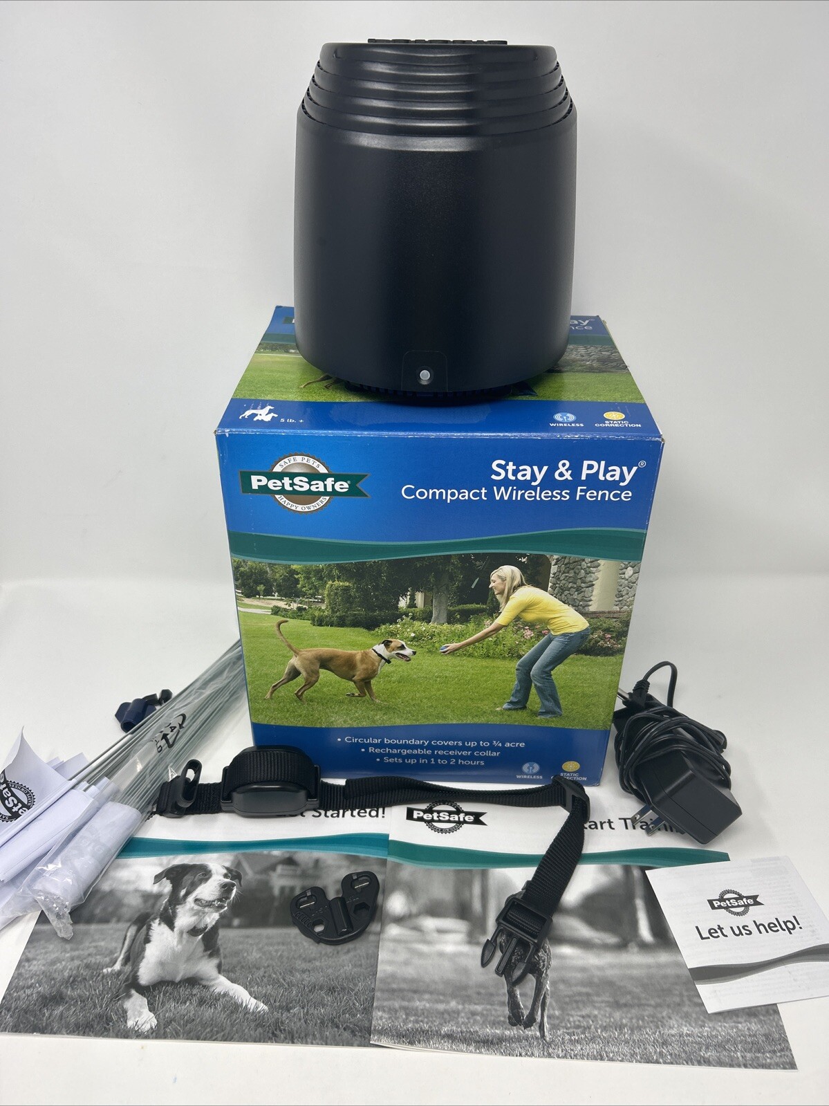PetSafe Stay & Play Compact Wireless Fence for Dogs Covers 3/4Acre Portable OB eBay