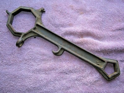 VINTAGE LARGE 15 3/4'' LONG MULTI FUNCTION SPECIALTY SPANNER WRENCH TOOL  