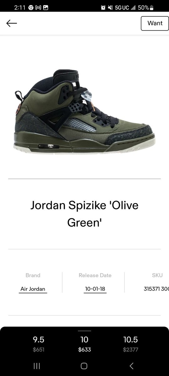 jordan spizike size 10