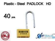 ECO-Plastic One-Time-Use Heavy Duty Padlock HD Security Seal, 40 pcs.
