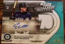 2021 Topps Series 1 Material/Auto  MLMA-EW Evan White RC #'d/50