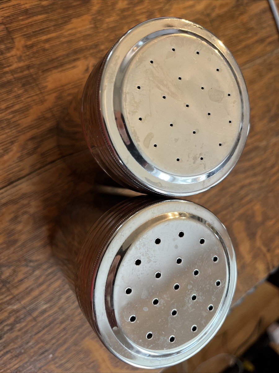 Vintage Sitlax Sat N Pepper Stainless Steel XL Shakers/India/18/8