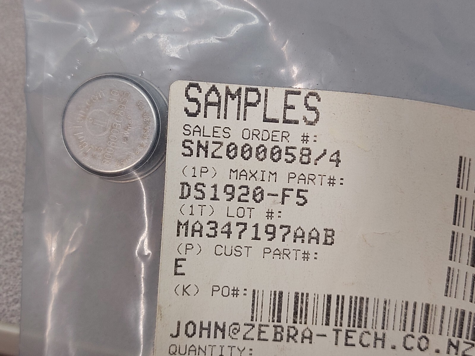 (1x) DS1920-F5, IBUTTON TEMPERATURE F5, Maxim | eBay