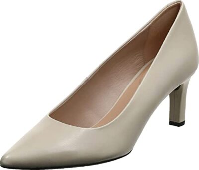 100 Geox D Bibbiana A Size Cream Real Leather Mid Heel